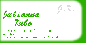 julianna kubo business card